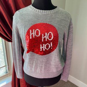 H&M Ho Ho Ho Sequin Sweater
